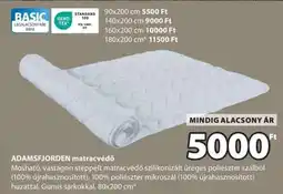 JYSK ADAMSFJORDEN matracvédő ajánlat