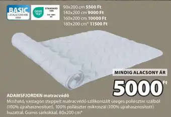 JYSK ADAMSFJORDEN matracvédő ajánlat