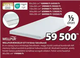 JYSK WELLPUR BOKSELVI GT110 fehér fekvőbetét ajánlat