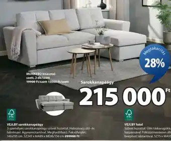 JYSK VEJLBY sarokkanapéágy ajánlat