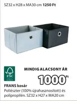 JYSK FRANS kosár ajánlat