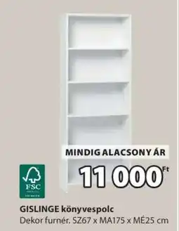 JYSK GISLINGE könyvespolc ajánlat