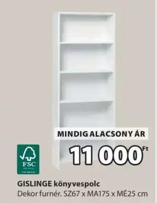 JYSK GISLINGE könyvespolc ajánlat