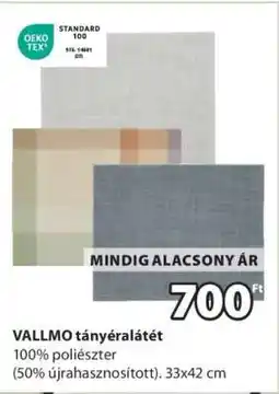 JYSK VALLMO TÁNYÉRALÁTÉT ajánlat