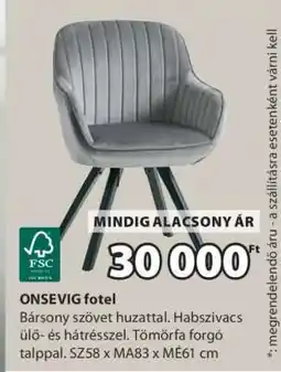 JYSK ONSEVIG fotel ajánlat