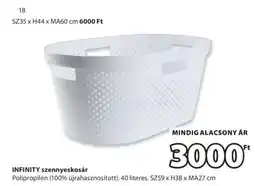 JYSK INFINITY szennyeskosár ajánlat