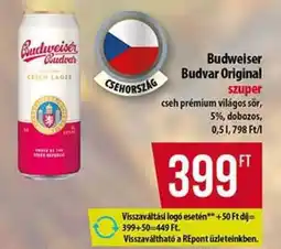 Coop Budweiser Budvar Original ajánlat