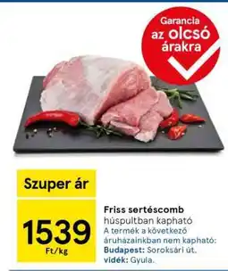 Tesco Friss sertéscomb ajánlat