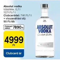 Tesco Absolut vodka ajánlat