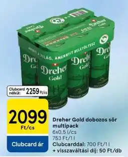 Tesco Dreher Gold dobozos sör multipack ajánlat