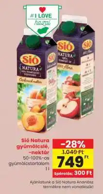 Spar Sió Natura gyümölcslé, -nektár ajánlat