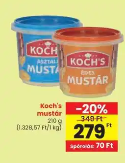 Spar Koch's mustár ajánlat
