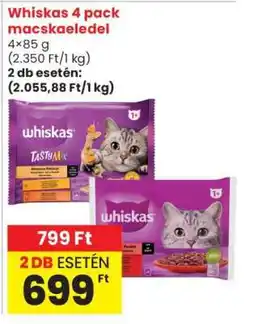 Spar Whiskas 4 pack macskaeledel ajánlat