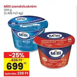 Spar MILLI Szendvicskrém ajánlat