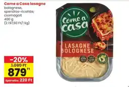 Spar Come a Casa lasagne ajánlat