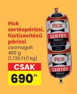 Spar Pick sertéspárizsi, füstízesítésű párizsi ajánlat