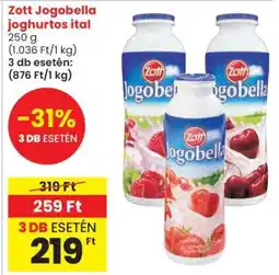 Spar Zott Jogobella joghurtos ital ajánlat