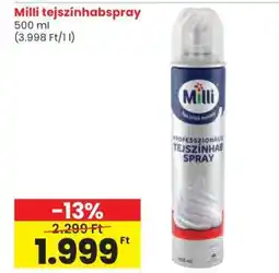 Spar Milli tejszínhabspray ajánlat