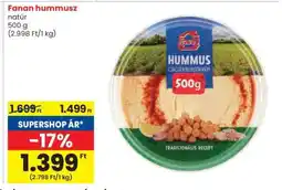 Spar Fanan hummusz ajánlat