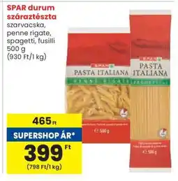 Spar SPAR durum száraztészta ajánlat