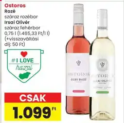 Spar Ostoros Rozé / Irsai Olivér ajánlat