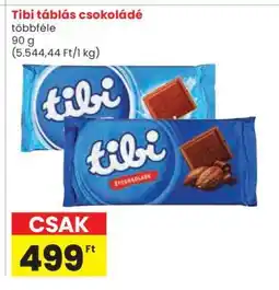 Spar TIBI Táblás csokoládé ajánlat