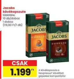 Spar Jacobs kávékapszula ajánlat