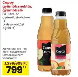 Spar Cappy gyümölcsnektár, gyümölcslé ajánlat