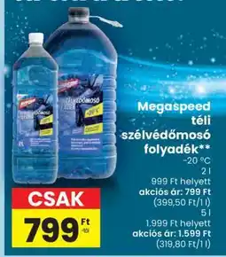 Spar Megaspeed téli szélvédőmosó folyadék ajánlat
