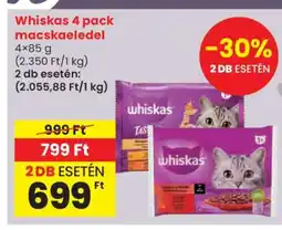 Spar Whiskas 4 pack macskaeledel ajánlat