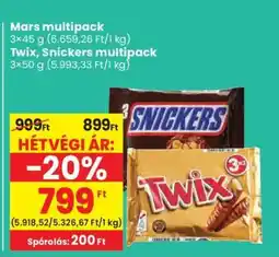 Spar Twix, Snickers multipack ajánlat