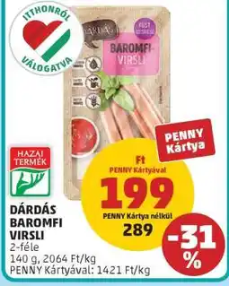 PENNY Dárdás Baromfi Virsli ajánlat
