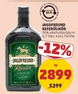 PENNY Jagdfreund Keserűlikőr ajánlat
