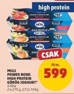 PENNY Milli Power Bowl High Protein Görög Joghurt ajánlat