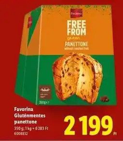 Lidl Favorina Gluténmentes panettone ajánlat
