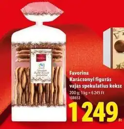Lidl Favorina Karácsonyi figurás vajas spekulatius keksz ajánlat