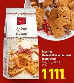Lidl Favorina Omlós keksz karácsonyi fűszerekkel ajánlat