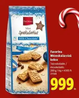 Lidl Favorina Mézeskalácsízű keksz ajánlat