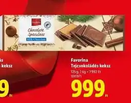 Lidl Favorina Tejcsokoládés keksz ajánlat