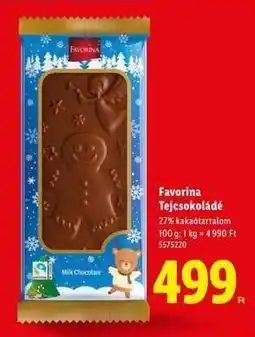 Lidl FAVORINA Tejcsokoládé ajánlat