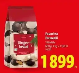 Lidl FAVORINA Puszedli ajánlat
