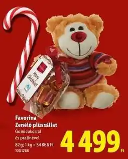 Lidl Favorina Zenélő plüssállat ajánlat