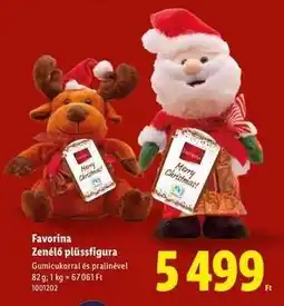 Lidl Favorina Zenélő plüssfigura ajánlat