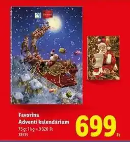 Lidl FAVORINA Adventi kalendárium ajánlat