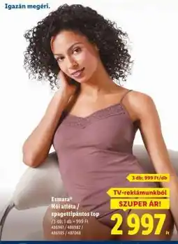 Lidl Esmara Női atléta / spagettipántos top ajánlat