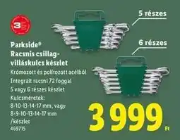 Lidl PARKSIDE Racsnis csillag-villáskulcs készlet ajánlat