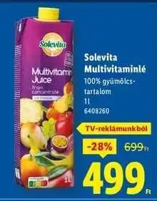 Lidl SOLEVITA Multivitaminlé ajánlat