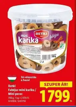 Lidl Detki Fahéjas mini karika / Mini perec ajánlat