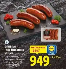 Lidl GRILL&FUN Friss disznótoros kóstoló ajánlat