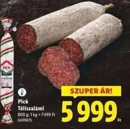 Lidl PICK Téliszalámi ajánlat